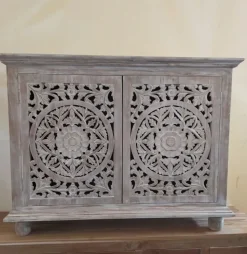 Madia Credenza oriente teak 120  di Outlet etnico in stile design scontata -30%