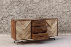 Madia Credenza rennes natural 150 di Outlet etnico in offerta