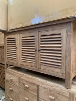 Madia Credenza teak riciclato 3a 150 cm di Outlet etnico a prezzi outlet