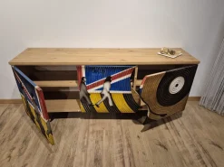 Madia di Artigianale in legno Liverpool a prezzo Outlet