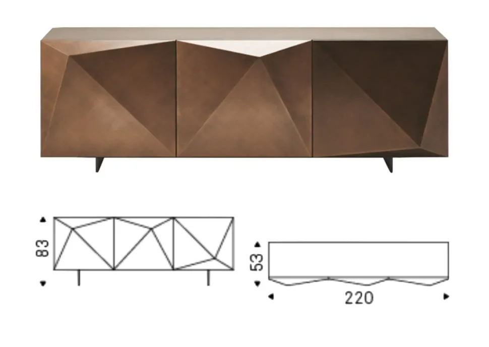 Madia di Cattelan italia in laccato lucido Kayak a prezzo riservato