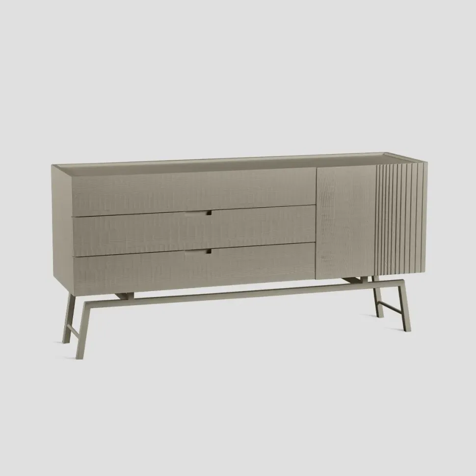 Madia di Dialma brown in legno Kubric 165 in Offerta Outlet