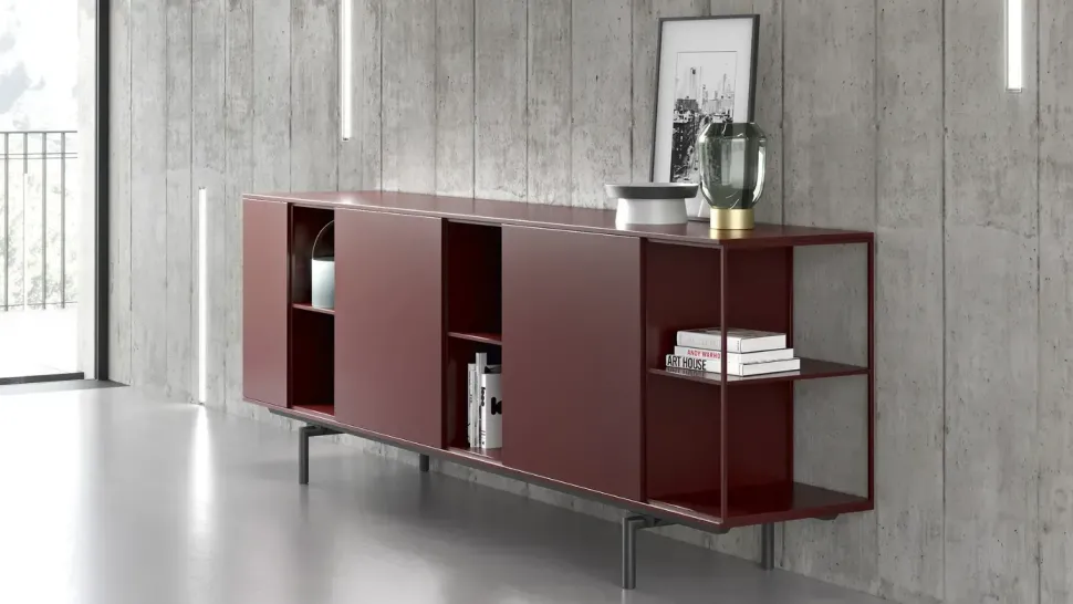 Madia di Doimo salotti in laccato opaco Lexia a prezzo riservato