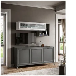 Madia di Gierre mobili in laminato materico Jazz canapa a prezzo Outlet