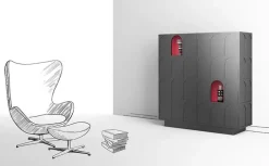 Madia di Minotti italia in laccato opaco Roma a prezzo riservato