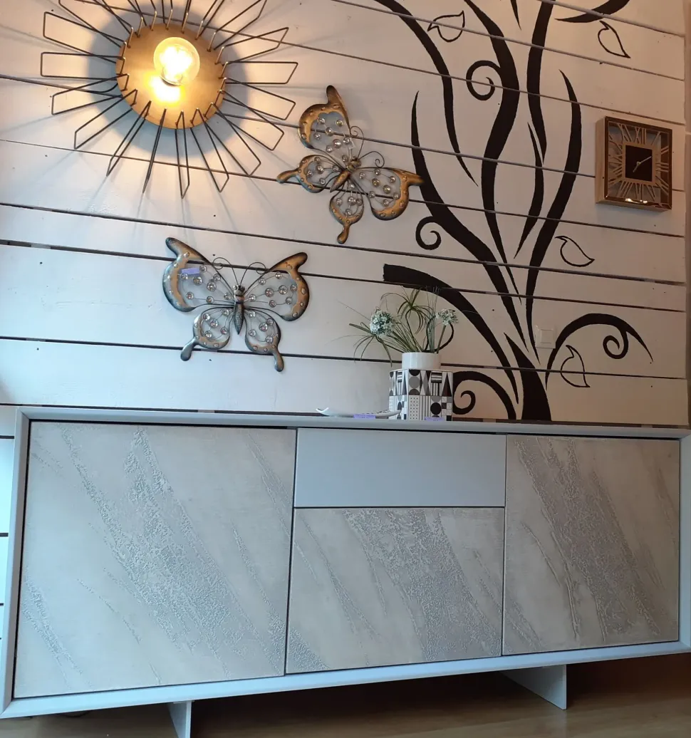 Madia di Mobilgam in laccato opaco Zen a prezzo Outlet