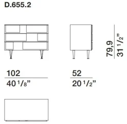 Madia di Molteni & c in legno D.655.2 a prezzo riservato