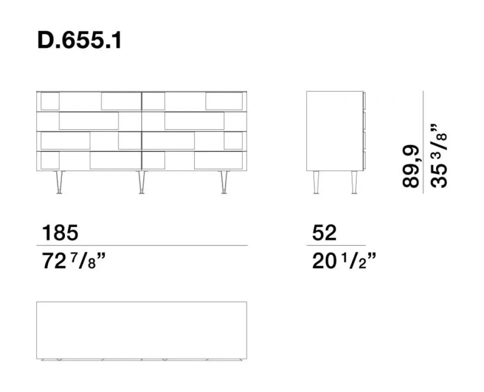 Madia di Molteni & c in legno D.655.2 a prezzo riservato