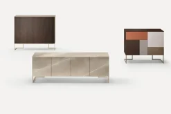 Madia di Pianca in laccato opaco Grafica in Offerta Outlet