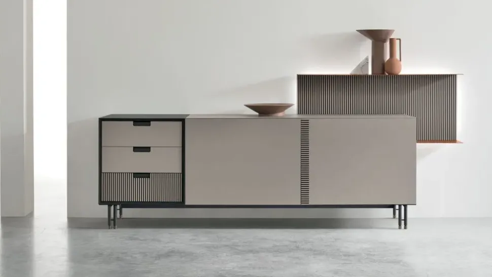 Madia di Tomasella in laccato opaco Time unit_ti 127 a prezzo scontato