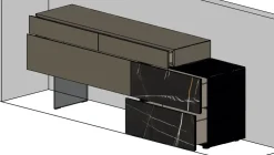 Madia 36e8 dresser 2608 di Lago in stile design scontata -25%