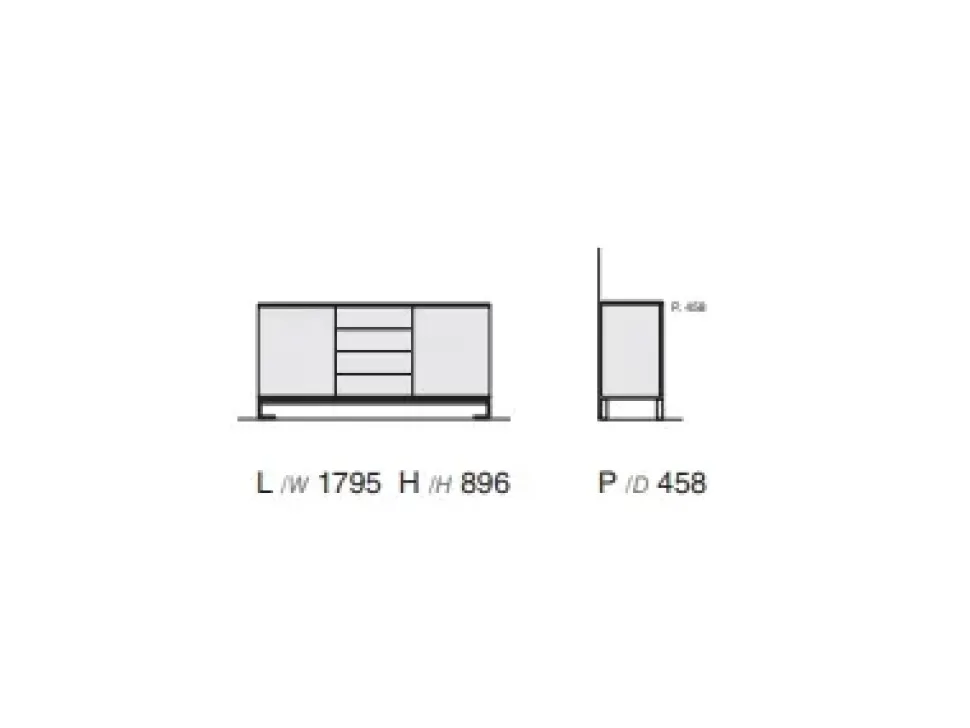 Madia Favero modello Camilla in laccato opaco