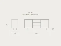 Madia in legno stile moderno Minerva Target point
