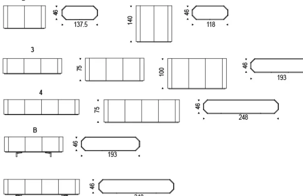 Madia in stile design Chelsea di Cattelan italia in offerta