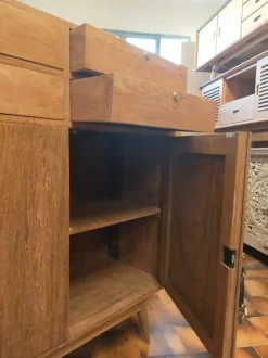 Madia in stile design Credenza alta vintage teak di Outlet etnico in Offerta Outlet