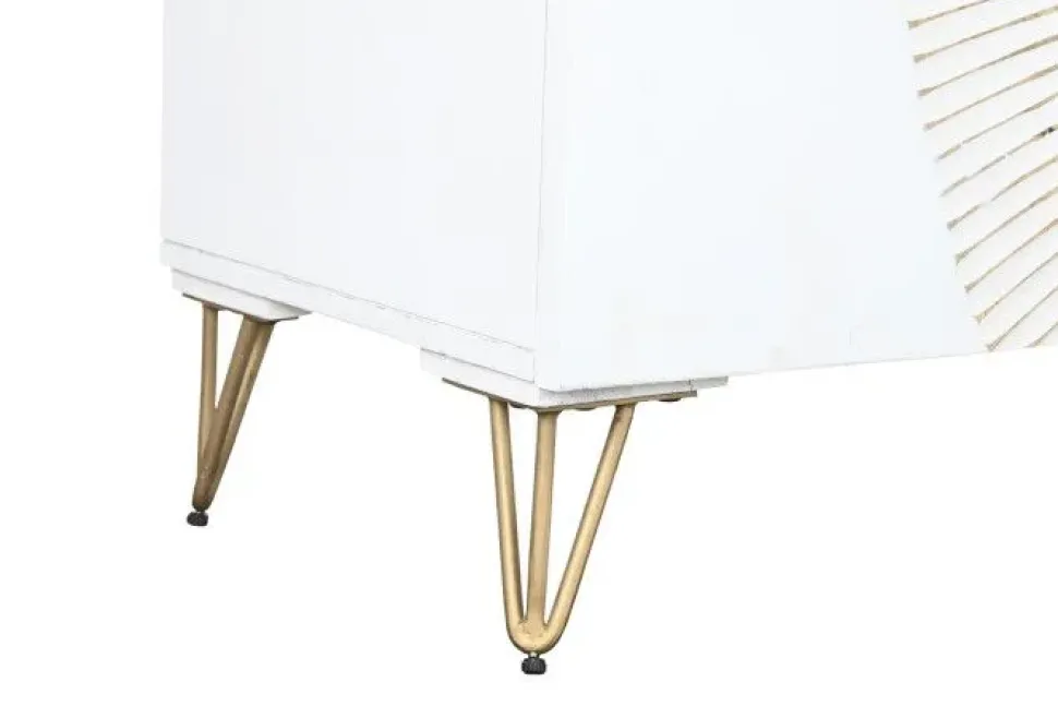 Madia in stile design Credenza mango bianco 160 di Outlet etnico a prezzo Outlet