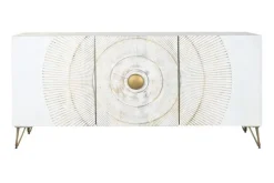 Madia in stile design Credenza mango bianco 160 di Outlet etnico a prezzo Outlet