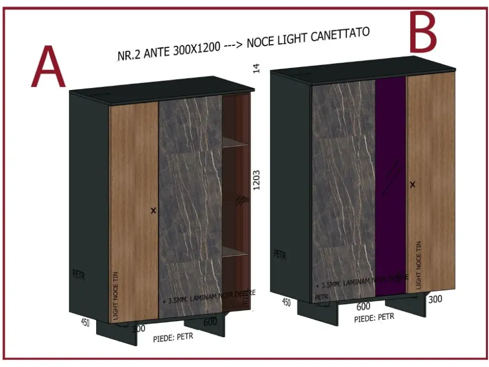 Madia in stile design Horizon di Mobilgam a prezzo scontato