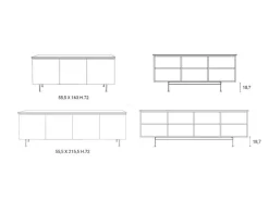 Madia in stile moderno Armor di Ozzio in Offerta Outlet
