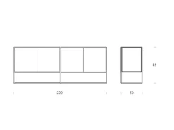 Madia in stile moderno Coral di Tonin casa in Offerta Outlet