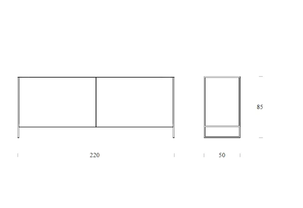 Madia in stile moderno Idra di Tonin casa a prezzo Outlet