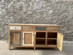 Madia in stile moderno Madia linz stile nordic 4 ante 4 cassetti   di Outlet etnico in Offerta Outlet