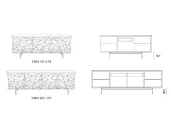 Madia in stile moderno Vegas di Ozzio in offerta