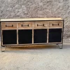 Madia M,adia credenza industrial legno e ferro  4 ante 4 cassetti di Outlet etnico con forte sconto