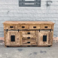 Madia Madia credenza jupiter indutrial  2 ante scorrevoli 7 cassetti di Outlet etnico a prezzi convenienti