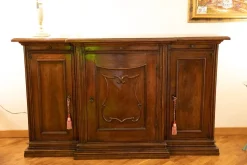 Madia Madia in noce massello antico in stile classico di Artigianale in Offerta Outlet