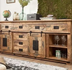 Madia Madiam credenza newport jupiter maxi ante scorrevole e cassetti  in stile moderno di Outlet etnico in Offerta Outlet