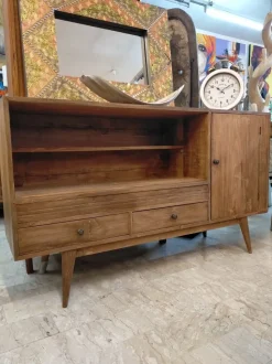 Madia Mobile coloniale vintage 140 di Outlet etnico con forte sconto