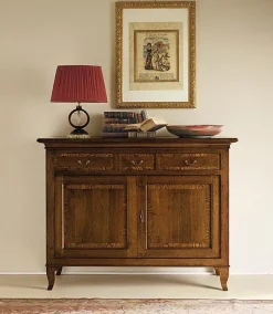 Madia Mobile-credenza mod.sissi con filetti d'intarsio scontata del 30% Artigianale OFFERTA OUTLET