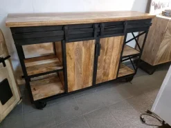 Madia modello Crdedenza industrial new york ante scorrevoli di Outlet etnico a prezzo scontato