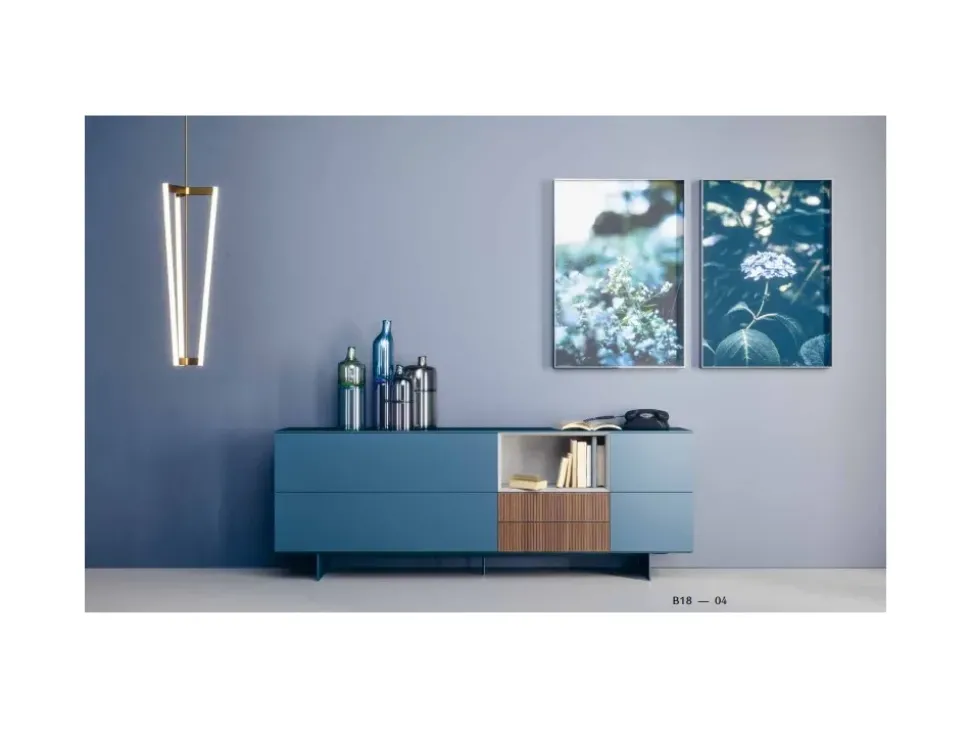 Madia Novamobili in legno Overview b18-04 a prezzo Outlet