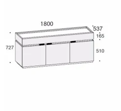 Madia Sangiacomo in legno Cidori in Offerta Outlet