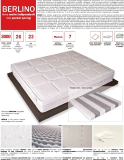 Materasso BERLINO Artigianale molle insacchettate + memory PREZZO SCONTATO