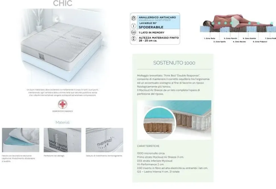 Materasso Busnelli Chic materasso molle insacchettate a prezzo ribassato