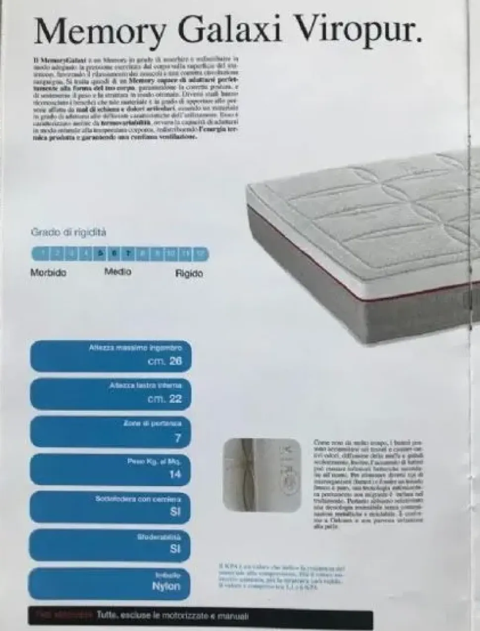 Materasso di Castiflex a PREZZI OUTLET