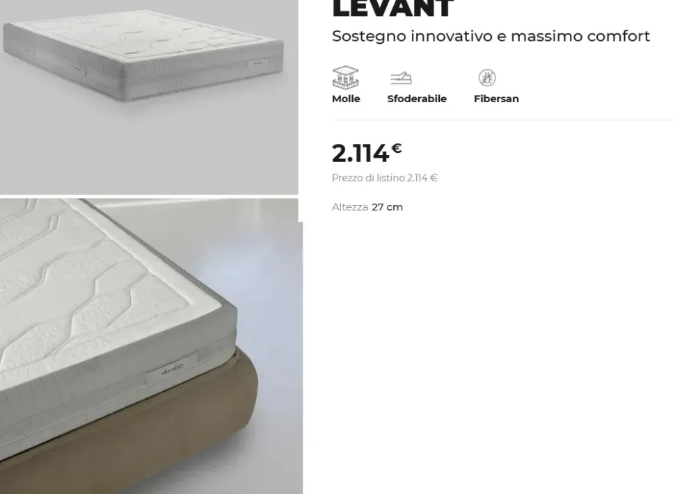 Materasso Dorelan Levant a prezzi convenienti