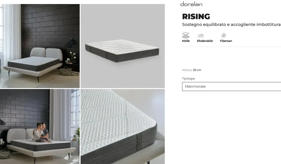 Materasso Dorelan Rising a prezzi outlet