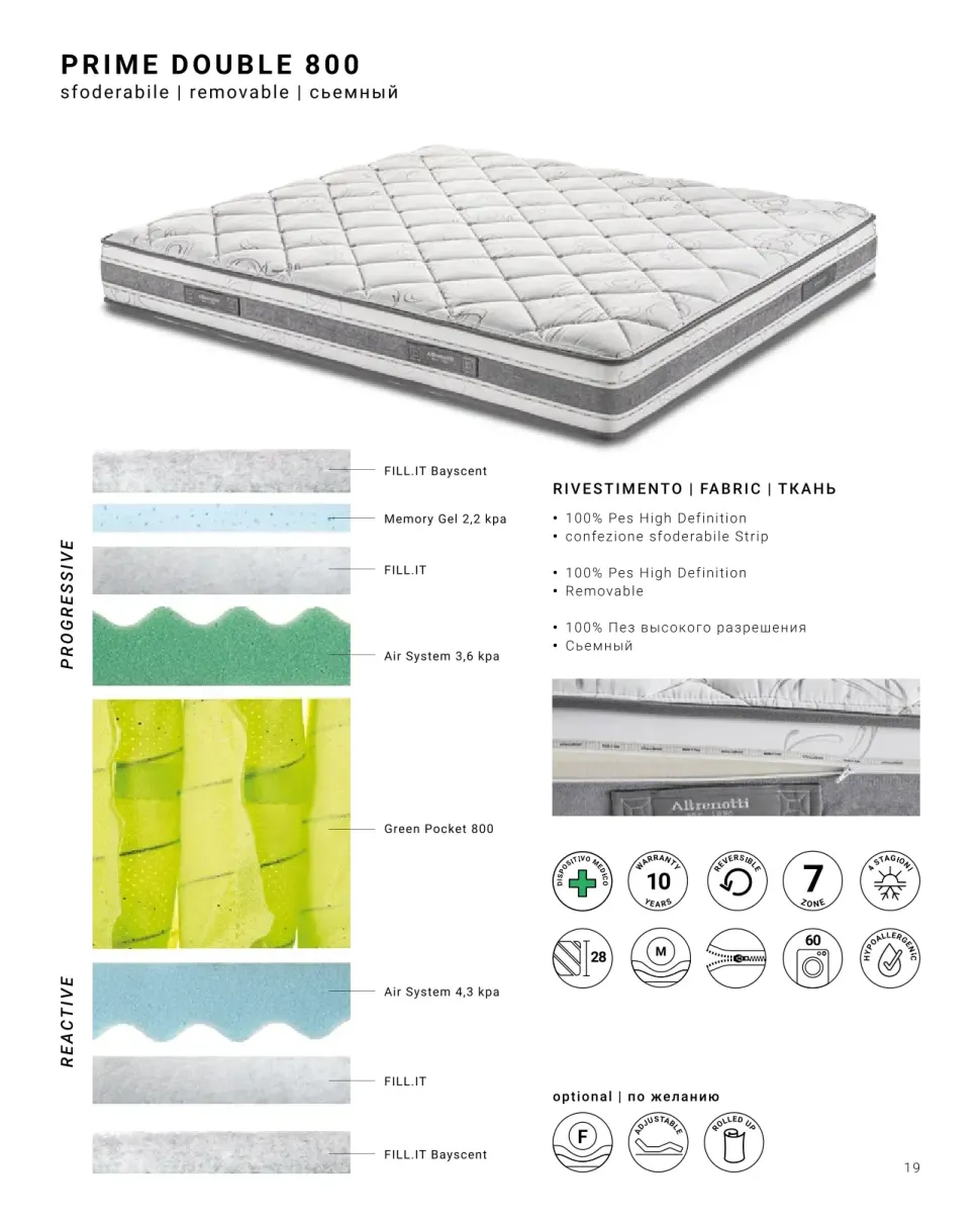 Materasso Materasso a molle insacchettate Altrenotti molle insacchettate a prezzo ribassato