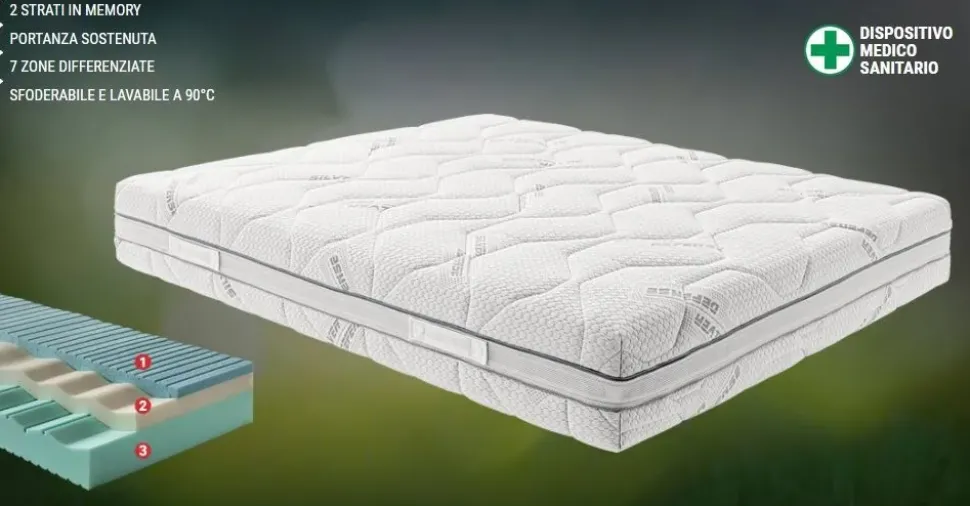 Materasso matrimoniale Ideare Aries silver in offerta