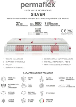 Materasso molle insacchettate  Permaflex in Offerta Outlet