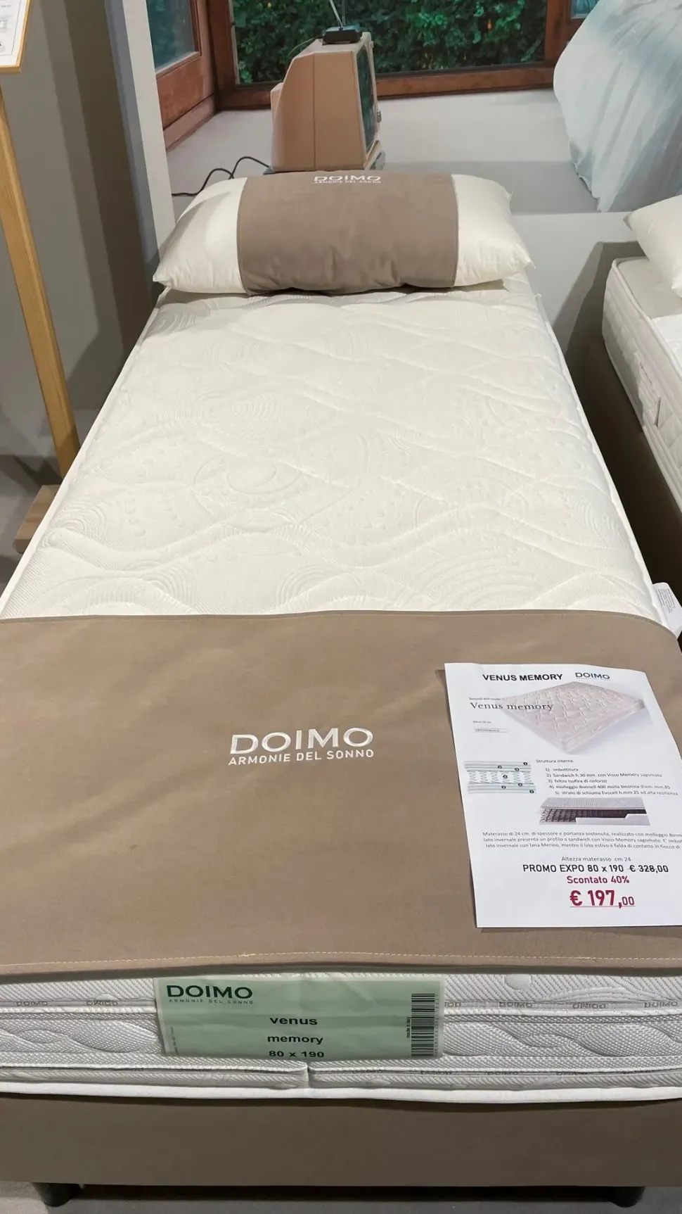 Materasso singolo memory Doimo armonie del sonno in Offerta Outlet