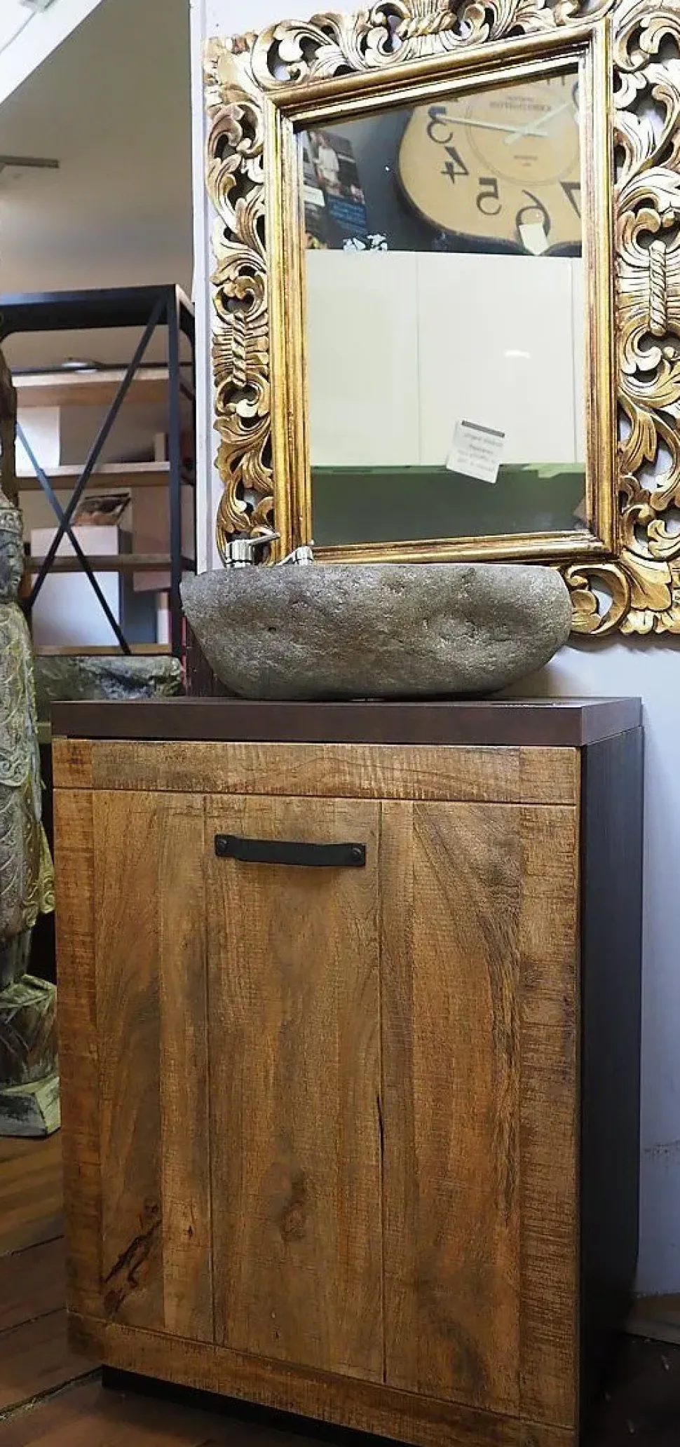 Mobile arredo bagno A terra Outlet etnico Mobile bagno newport legno india in offerta in svendita