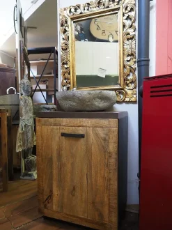 Mobile arredo bagno A terra Outlet etnico Mobile bagno newport legno india in offerta  in svendita