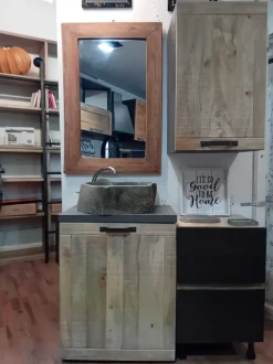 Mobile arredo bagno A terra Nuovi mondi collection Mobile bagno industrial  a prezzi scontati