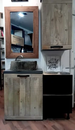 Mobile arredo bagno A terra Nuovi mondi collection Mobile bagno industrial a prezzi scontati