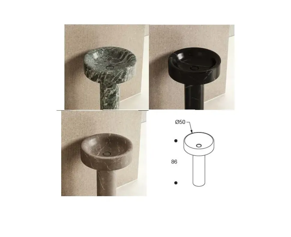 Mobile arredo bagno A terra Md work Lavabo in vero marmo carrara con sconto